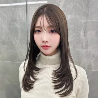 ロング 韓国顔まわり/前髪 /レイヤー/いつきのヘアスタイル