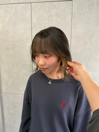 ミディアム カラー niko_saga_hairmake所属・アヤカ （AYAKA）のヘアスタイル