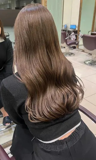 ロング カラー ‎💚韓国風パーマ 🇰🇷💚 ちえのヘアスタイル