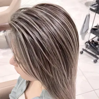 セミロング カラー ＡＳＨ 大宮のヘアスタイル