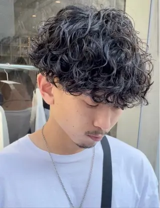 パーマ メンズ メンズ/シャドウ/ 波巻き/kyogoのヘアスタイル