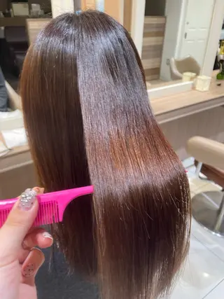 セミロング パーマ 韓国ヘアメイク🎀/ 縮毛矯正✨山本媛香のヘアスタイル