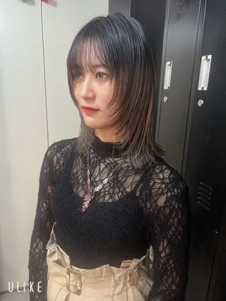 ロング ブリーチ/ウルフ ハッシュカット/石山のヘアスタイル