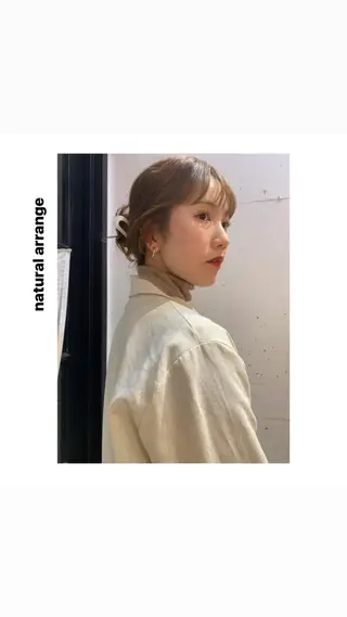 ミディアム カラー パーマ ヘアアレンジ メンズ キッズ ネイル マツエク・マツパ アイブロウ rewards成城学園前店所属・hiro【沿線で叶う 似合わせhair】のヘアスタイル