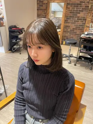 ミディアム カラー AROMA awanoのヘアスタイル