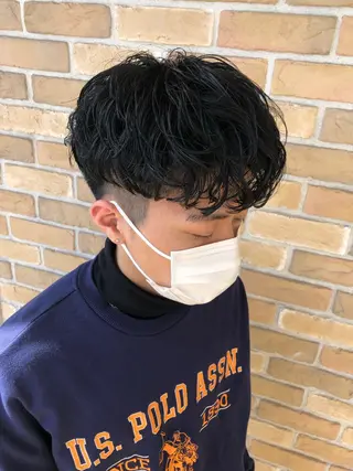 ショート カラー パーマ ヘアアレンジ メンズ ❣️倉敷❣️美髪 カラー能登一成のヘアスタイル