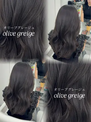 ミディアム カラー 韓国ヘア/レイヤー/ 顔まわり足立遥奈のヘアスタイル