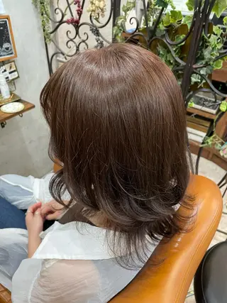 ミディアム カラー 【ピンク/韓国ヘア/ ヘアセット】亜海のヘアスタイル