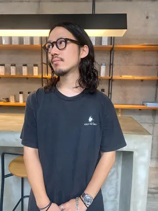 ミディアム パーマ メンズ son hair HIROEのヘアスタイル
