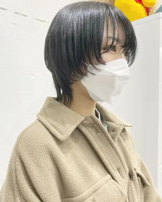 ショート カラー ヘアアレンジ ササキカズマ〻透明感 〻色落ち〻赤み消しのヘアスタイル