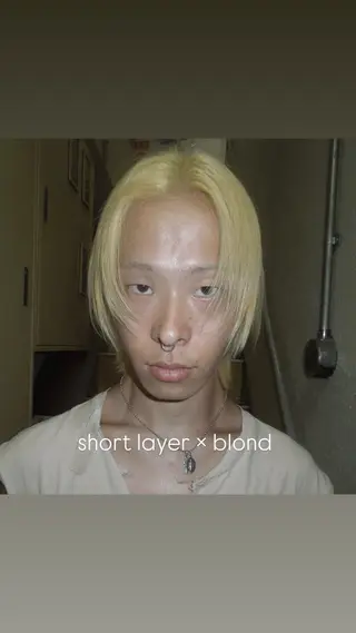 ショート カラー メンズ タマキ/似合わせ カット/Wカラーのヘアスタイル