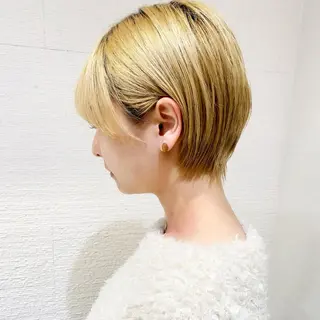 ショート ショート/ボブ/ 白髪ぼかし/しんやのヘアスタイル