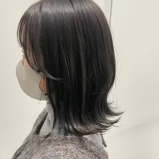 ミディアム カラー recipe 黒木 彩那のヘアスタイル