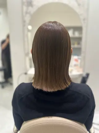 ミディアム カラー 韓国レイヤー✨ yasuko銀座のヘアスタイル