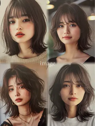 ミディアム すずき もゆのヘアスタイル