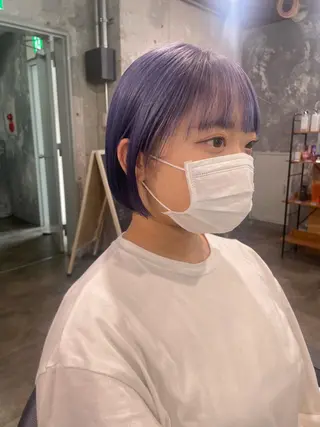 ショート カラー パーマ ヘアアレンジ メンズ キッズ ネイル マツエク・マツパ アイブロウ 透明感カラー・レイヤ ー🎀amika🎀のヘアスタイル