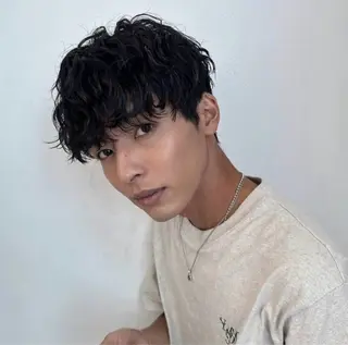 パーマ メンズ ハイトーン/パーマ/ メンズ / 櫻本🌐のヘアスタイル