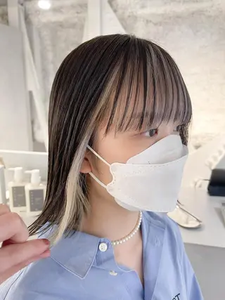 ミディアム カラー 川本 裕🌿のヘアスタイル