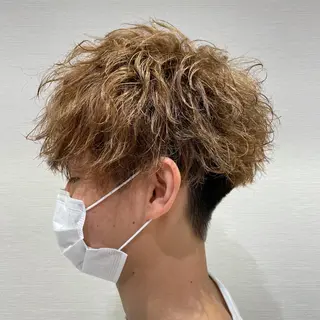 ショート カラー メンズ 【メンズ縮毛矯正】 田中秀斗のヘアスタイル