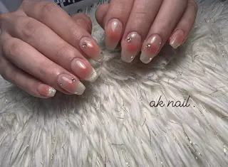 セミロング ネイル ak nail .のネイルデザイン