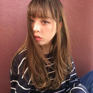 ロング カラー レイヤーカット BLend 渋谷のヘアスタイル