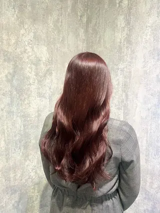 セミロング カラー 詩乃🎀ピンク 暖色系🫧レイヤーのヘアスタイル