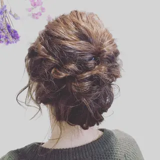 ヘアアレンジ ベージュ/インナー カラー🤍Rieのヘアスタイル