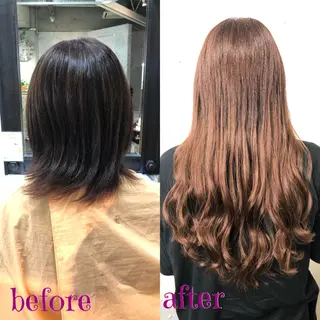 ロング カラー パーマ ヘアアレンジ 八巻 晴香のヘアスタイル
