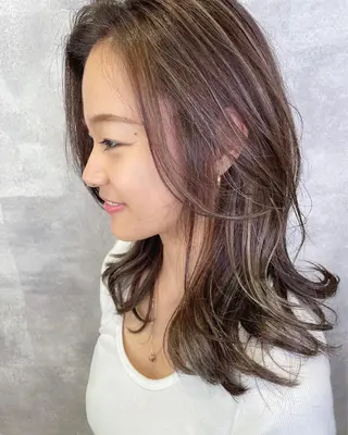 セミロング チダアキフミ Ash大森のヘアスタイル