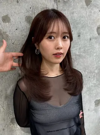 セミロング 韓国トレンド💓‪ 阿部あんじゅのヘアスタイル