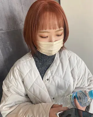 ショート カラー パーマ ネイル マツエク・マツパ アイブロウ 広島/ボブ/レイヤー 🌿‬wakabaのヘアスタイル