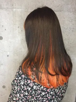 セミロング カラー 大栗 佑也  髪質改善のヘアスタイル