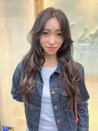 ロング カラー 尾崎隼大 レイヤー/韓国ヘアのヘアスタイル