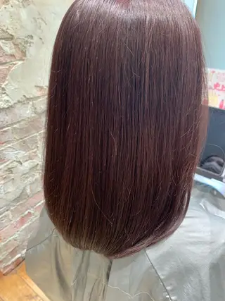 セミロング カラー パーマ 美髪ヘッドスパ🫧 西山紗奈江💆‍♀️のヘアスタイル