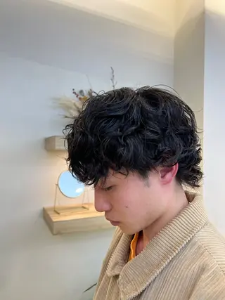 ショート パーマ メンズ メンズパーマ 岩成健志郎のヘアスタイル