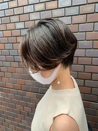 ショート コテ巻きパーマ/韓国 パーマ/佐野のヘアスタイル