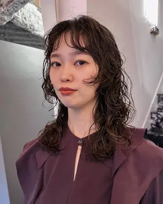 ミディアム パーマ レイヤー/パーマ /ウルフ/nabeのヘアスタイル