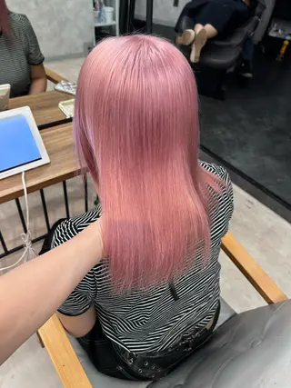 セミロング カラー 💕ブリーチ/ヘアメ 🎀YUUKAのヘアスタイル