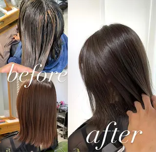 ミディアム カラー eins.hair所属・過去一の柔髪ヘア 🌿einshairのヘアスタイル