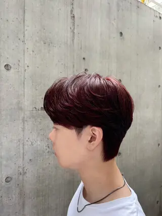 ショート カラー メンズ カルマパーマ韓国ヘア shiryuのヘアスタイル