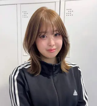 ミディアム カラー ヘアアレンジ hao 髪質改善/トリートメント/レイヤーカット【ハオ】所属・ハイトーンモデル募集 / Ayaka🎀のヘアスタイル