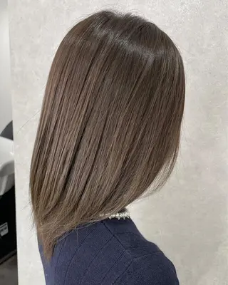 ミディアム カラー パーマ ヘアアレンジ メンズ キッズ ネイル マツエク・マツパ アイブロウ Leyシェアサロン所属・Ken ドライカット ✂️髪質改善のヘアスタイル