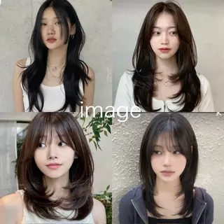 セミロング コテ巻き風パーマ💛 池袋のヘアスタイル