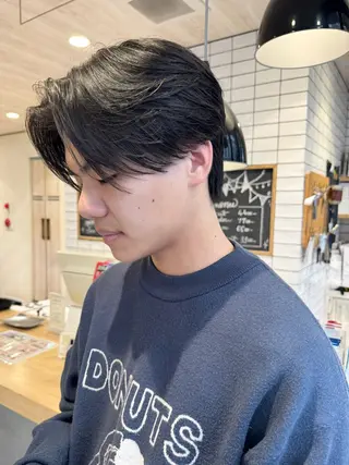 メンズ フェザー/ニュアンス パーマ/ryutoのヘアスタイル