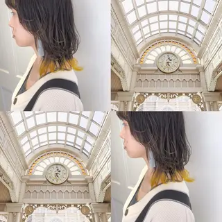 ミディアム カラー ヘアアレンジ GAME 天神所属・レイヤーカット指名 No.1💖マユカのヘアスタイル