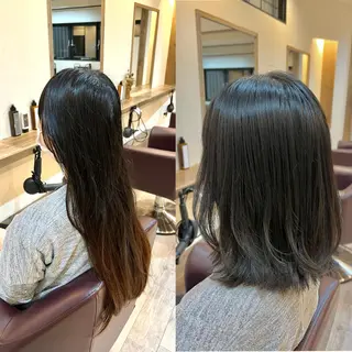 セミロング 工藤 梨花のヘアスタイル