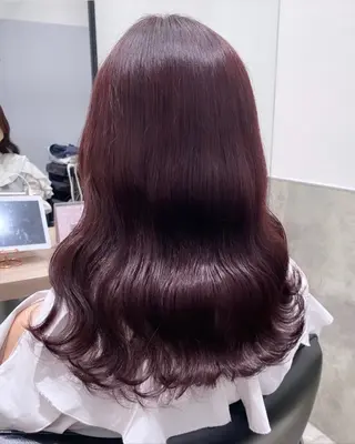 セミロング カラー 💗ガーリーヘア🎀 saki💗のヘアスタイル