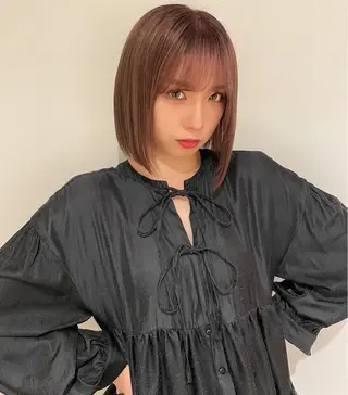 ショート カラー レイヤーカット/ 縮毛矯正/ミサキ💐のヘアスタイル