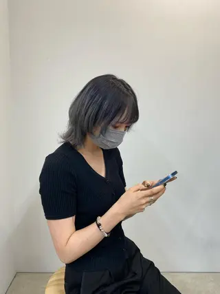 ショート sunc所属・梅田l大人韓国ヘア レイヤー×艶カラーのヘアスタイル