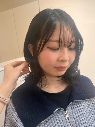 ミディアム LUVISM万代 佐藤里咲/新潟万代のヘアスタイル